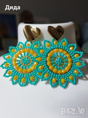 Нови бохо обеци в три цветови модела, снимка 3 - Обеци - 53958977