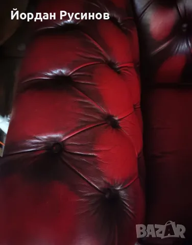 Кожени оригинални дивани chesterfield честърфийлд двойка и тройка , снимка 4 - Дивани и мека мебел - 55684501