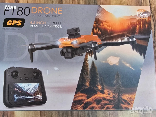 Дрон F180 GPS 4.5 INCH SKREEN, снимка 7 - Дронове и аксесоари - 55165048
