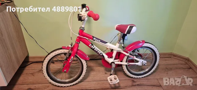 Детско колело 14 DRAG Rush 14" с помощни колела / велосипед