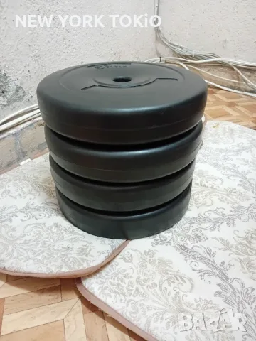 ДИСКОВЕ ТЕЖЕСТИ ЗА ЛОСТ - 40 КГ., снимка 3 - Фитнес уреди - 55575994