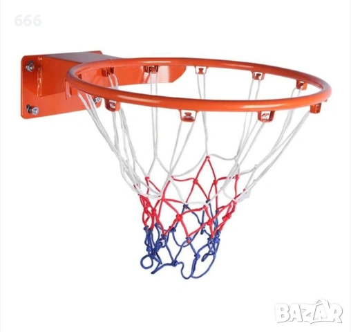 Комплект 2 броя баскетболни мрежи, 3 цвята, 55 см, за вътрешна / външна употреба
