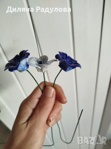 Керамични цветя, снимка 5 - Декорация за дома - 54291464