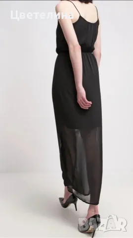 Дълга черна рокля Vero moda размер S , снимка 2 - Рокли - 55509196