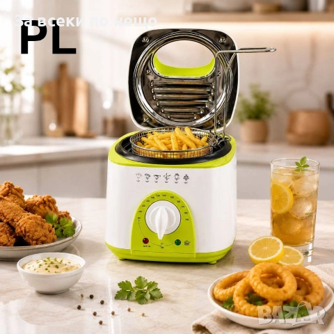 Фритюрник мини SAPIR SP 1980 BC, 950W, 1 литър, Бял,Зелен GS СЕРТИФИКАТ Код P2668, снимка 5 - Фритюрници - 54993139