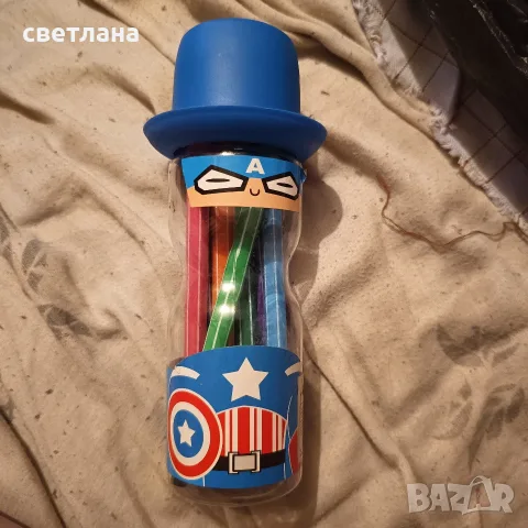 1. Химикали рекламни. 2 химикали пишещи. 3. цветни моливи 4.фулмастри 5.четки за рисуване и палитри, снимка 6 - Колекции - 38767197