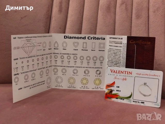 Годежен пръстен с диамант и Swarovski  , снимка 7 - Пръстени - 55014713