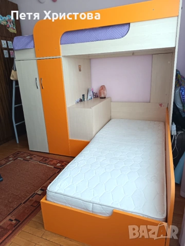 Продавам двуетажно легло за детска стая с два матрака размер 82/190, снимка 10 - Спални и легла - 50433768