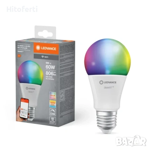 Smart LED лампа с WiFi технология, E27