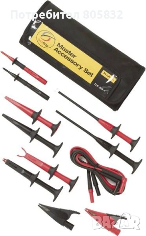 Комплект сонди и накрайници Fluke TLK-225 SureGrip Master Accessory Set, снимка 2 - Други инструменти - 54922691