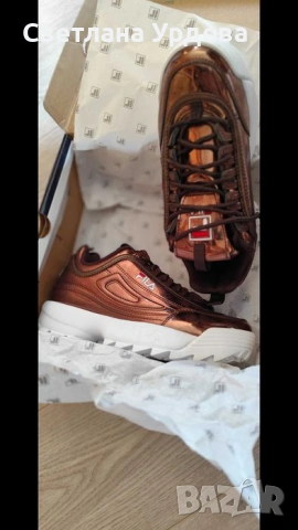 FILA Disruptor f low,кафяв гланц,38,чисто нов, снимка 2 - Маратонки - 54649658