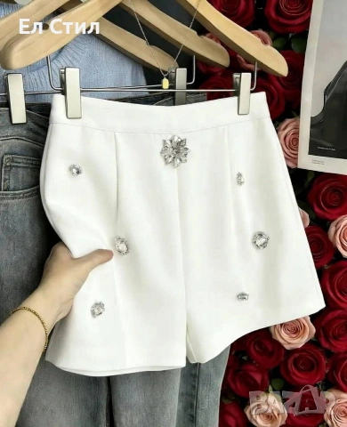 🌹Къси панталони с камъни. 25 евро.С,М,Л, снимка 2 - Къси панталони и бермуди - 53972893