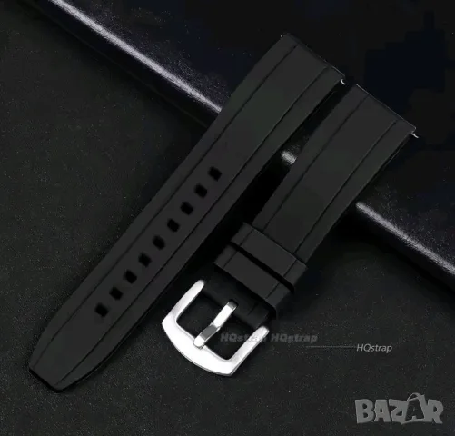 22 мм 22 mm Силиконова каишка за мъжки часовник черна стомана армейско зелено стомана нова , снимка 2 - Каишки за часовници - 55336608
