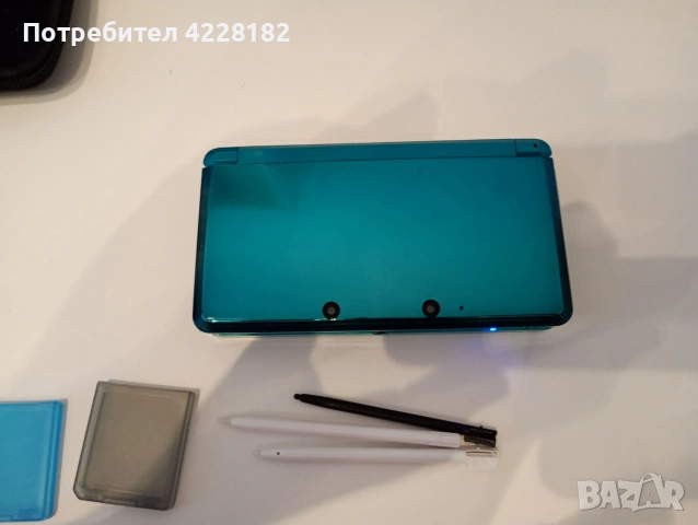 Nintendo 3DS Aqua Blue original 2011, снимка 6 - Nintendo конзоли - 55092879