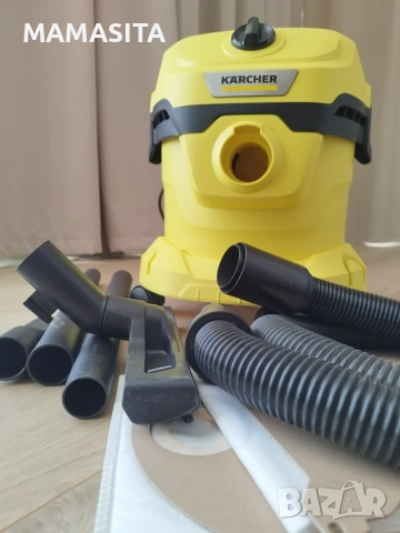 Прахосмукачка Karcher WD 2 Plus за сухо и мокро почистване, снимка 2 - Прахосмукачки - 55087635