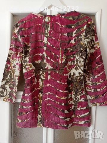 Дамска блуза Roberto Cavalli памук, снимка 5 - Тениски - 54834989