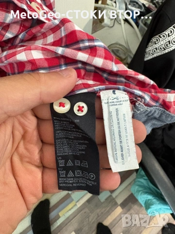 Оригинална мъжка риза Tommy Hilfiger – Custom Fit, Размер L, Каре, снимка 6 - Ризи - 54426048