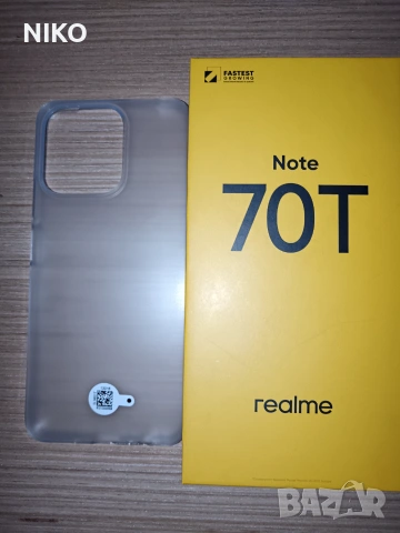 ПРОДАВАМ,НОВ Смартфон Realme Note 70T 4GB RAM 128GB ЗЛАТИСТ, снимка 7 - Телефони с две сим карти - 55058377