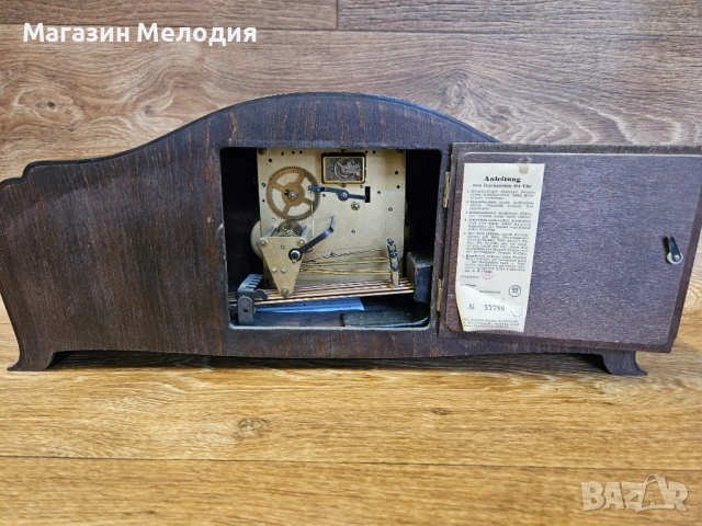 Немски механичен каминен часовник Anker (След Пълна Профилактика) + Ключ, снимка 15 - Други - 54759351