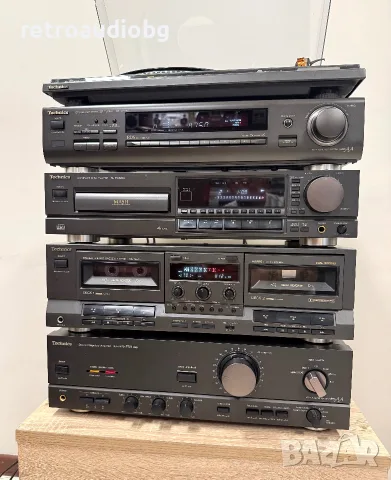 🔊Ретро аудио сет TECHNICS - усилвател, двукасетъчен дек, CD плеър, тунер + грамофон🔉, снимка 3 - Аудиосистеми - 55486880