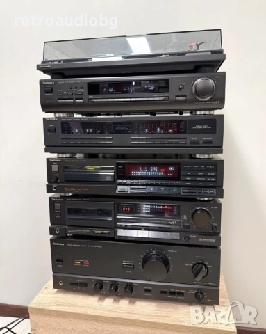 🔈Ретро аудио система - сет TECHNICS - усилвател, сд плеър, дек, тунер, еквалайзер, снимка 2 - Аудиосистеми - 54305477