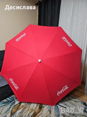 Плажен Чадър Coca Cola, снимка 2 - Градински мебели, декорация  - 55594885