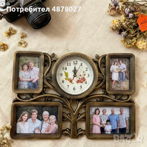 Рамка за снимки с часовник 2 в 1 - Дървото на живота, снимка 5 - Декорация за дома - 55545854