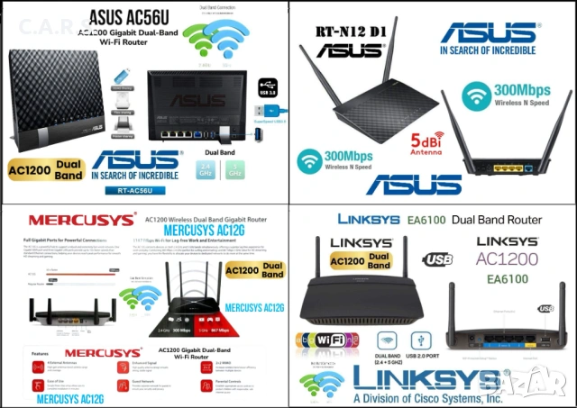 Wi-Fi Рутери ASUS и Linksys 