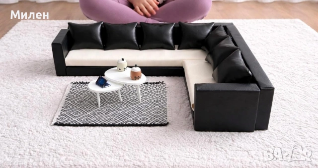 🛋️ Ръчно изработено ъглово диванче за кукли Барби