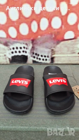 Английски детски  чехли Levi's, снимка 2 - Детски джапанки - 54368827