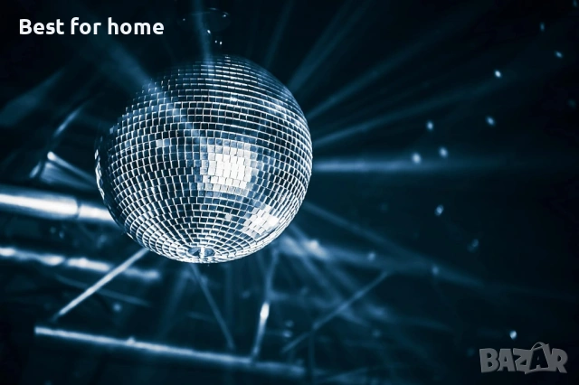 Пакет от 4 огледални диско топки с диаметър 10 см, сребърни висящи топки , снимка 6 - Други - 54090694