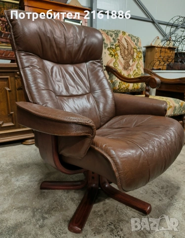 Relax кресло от естествена кожа , снимка 4 - Дивани и мека мебел - 54642924
