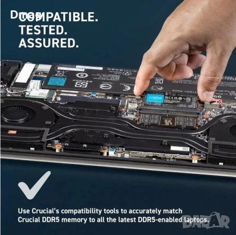 RAM памет за лаптоп Crucial 32GB DDR5-5600Mhz SODIMM Memory, снимка 2 - RAM памет - 54350556