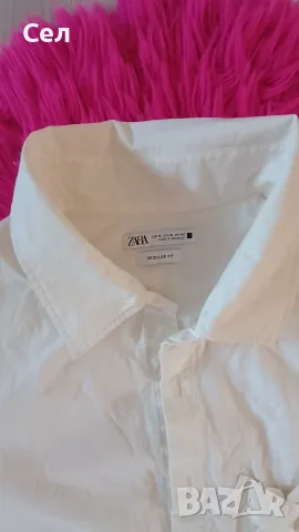 Мъжка спортно-елегантна риза Zara XL, снимка 3 - Ризи - 55616830