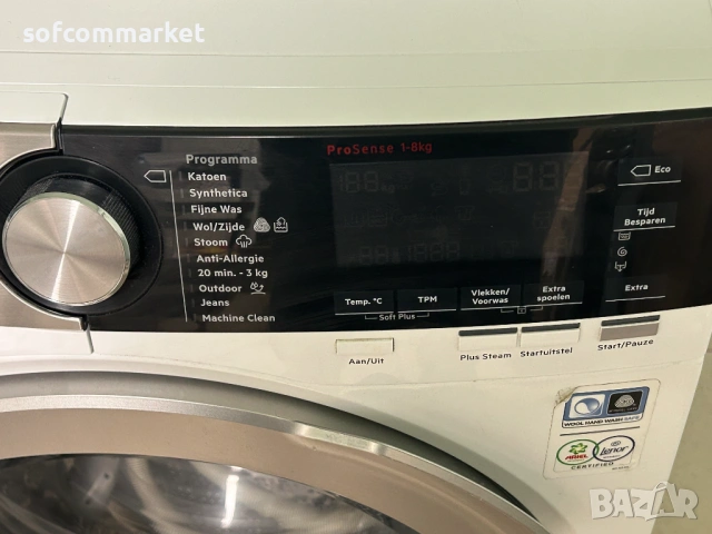 Пералня AEG Серия 7000 ProSteam (8кг / 1400 об.) Немско качество! , снимка 8 - Перални - 54561403