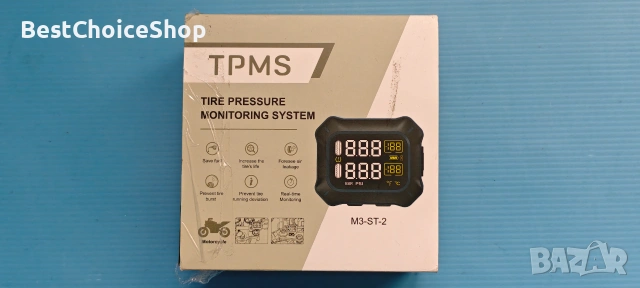 Безжична TPMS система за мотори за налягане и температура на гумите с LCD и 2 сензора, презареждаема, снимка 4 - Аксесоари и консумативи - 54985653