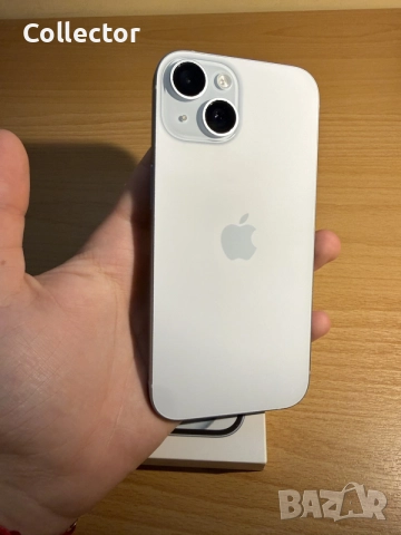 iPhone 15 256GB Blue с 4 оригинални калъфи и MagSafe, снимка 3 - Apple iPhone - 55425068
