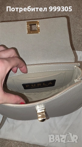 FURLA дамска кожена чанта – естествена кожа – почти нова , снимка 2 - Чанти - 54364726