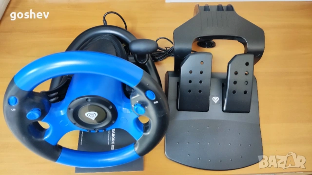 Волан с педали Genesis Driving Wheel Seaborg 350, снимка 3 - Джойстици и геймпадове - 54514415