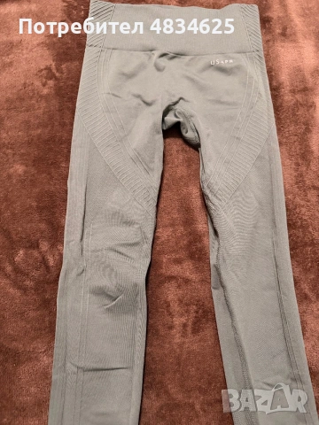 Клинове USA Pro - Тъмно бордо зелено, размер UK 6 (стил Gymshark/Sculpt), снимка 5 - Клинове - 55286847