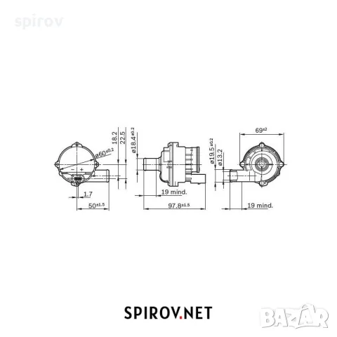 Електрическа водна помпа Mercedes VW BOSCH 0392023004, снимка 4 - Части - 55701224