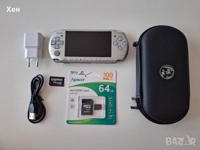 Sony PSP 3000 - Playstation Portable - качени много игри - хакната