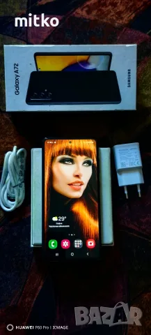 SAMSUNG GALAXY A72-Перфектно състояние.Пълен комплект , снимка 3 - Samsung - 55448651