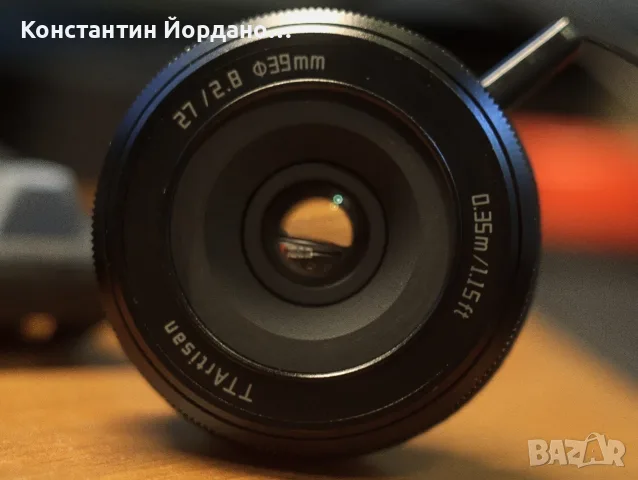 Обектив TTartisan AF 27mm f/2.8 Black — Sony E-mount APS-C, снимка 2 - Обективи и филтри - 55380350