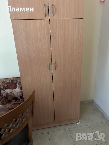 Двукрилен гардероб с надстройка, снимка 2 - Гардероби - 55258044