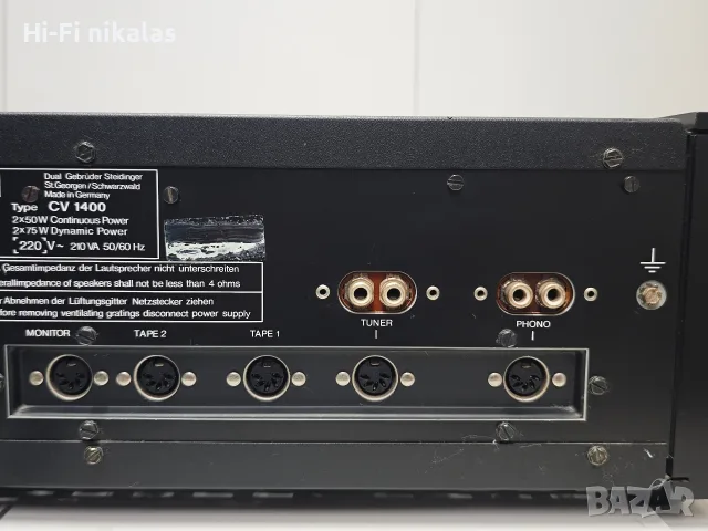 ретро Hi-Fi стерео усилвател DUAL CV 1400, снимка 9 - Ресийвъри, усилватели, смесителни пултове - 55559216