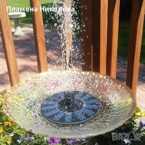 Соларен фонтан с три режима на разпръскване на водата, снимка 2 - Градински мебели, декорация  - 55290711