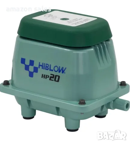 Въздушна помпа HiBlow HP-20 18 л/мин,аератор за езеро и др.,тиха,икономична, нова