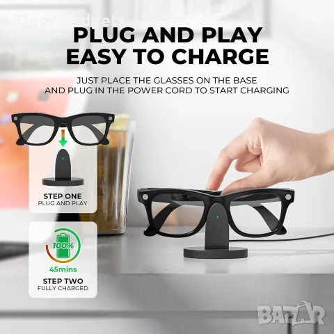 Зарядна станция за Ray-Ban Meta AI Smart Glasses, USB-C, LED, Wayfarer, Skyler, снимка 5 - Друга електроника - 55300415
