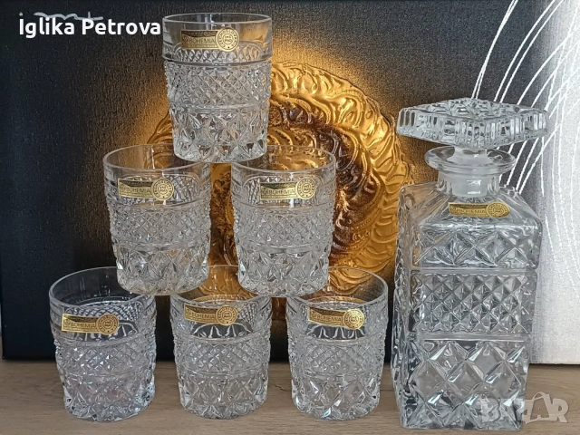 Кристален сервиз Бохемия , снимка 8 - Антикварни и старинни предмети - 54500856